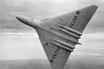 An Avro Vulcan bomber plane of British Royal Air Force in flig - 1958 4x6 Photo