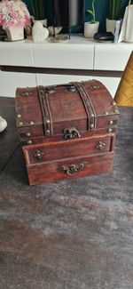 Vintage Wooden Chest Old Drawer Storage Box Decorative Storage