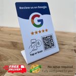 Google Review NFC & QR Code Stand | Tap or Scan 5-Star Reviews | ⭐ Free Delivery