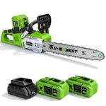 V-MODEST 40V Brushless 40cm 16" Cordless Chainsaw Kit 2×6.0Ah Battery & Charge