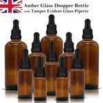 Amber Glass Dropper Bottle Tamper Evident Pipette Eye Ear Drop Wholesale 5 Sizes