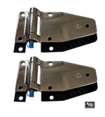 2 Door Hinge 5 Hole 148 x 65mm Stainless Steel Left Hand Truck Horsebox Locker