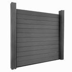 1.8m x 1.8m Black Composite Fence Panel- Includes Post & Fixings