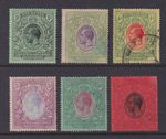 KUT. 1912 Higher Values to 20R. Fiscal Used etc. Cat app £1700 as Postally Used