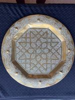 Vintage Decorative Brass Metal Charger Serving Tray Indian25.5 cm cm Diameter