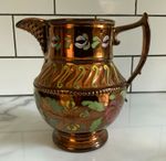 Antique Victorian Copper lustre pitcher Staffordshire circa 1840-1860