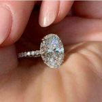 Oval Cut 2.25Ct Diamond Solid 14k White Gold Gorgeous Engagement Ring in Size 8