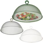 3/6x Large Round Metal Mesh Food Cover Cake Dome Protector Outdoors Reusable Lid
