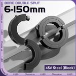 6mm-150mm BORE DOUBLE SPLIT STEEL NEW CLAMPING SHAFT COLLAR BLACK OXIDE