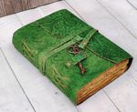 Vintage leather journal handmade deckle edge paper leather bound journal