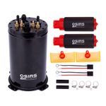 2.6L/2.8L 8AN Fuel Surge Tank For Single or Twin 39mm-40mm Intank Pumps Aluminum