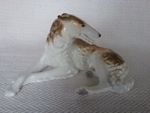 Vintage Russian Lomonosov Wolfhound Dog Figure Ornament