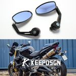 For Triumph Speed Triple Street Triple 7/8" Bar End Mirrors Anti-Glare Rearview