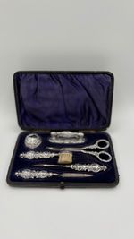 Antique 1900 Sterling Silver HandledManicure Set Adie & Lovekin Birmingham