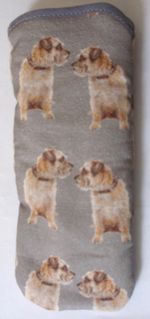 BORDER TERRIERS ALL OVER GLASSES CASE Ideal small gift