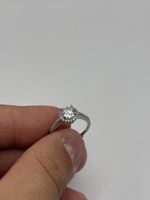 VVS1 Moissanite Halo Engagement Ring 925 Sterling Silver GRA Certificate