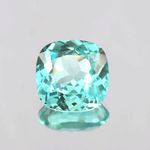 AAA 8.20 CT Natural Ceylon Blue Green Parti Sapphire Loose Cushion Gemstone Cut