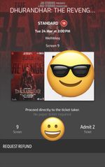 DHURANDHAR: THE REVENG... Two Movie Tickets For 24th March Tuesday Cineworld