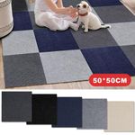 4/20/60x Carpet Tiles 50x50cm Carpet Floor Tiles Non-Slip Flooring Rugs for Home