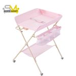 Baby Changing Station Foldable Diaper Table Unit Changer with Wheels UK