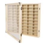 60 Grids Wooden Display Case 1/64 Hot Wheels Diecast Car Matchbox Wall Mounted