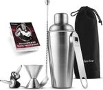 Cocktail Shaker Set - 7-Piece Cocktail Making Set w/ 26 oz Stainless Steel Shake
