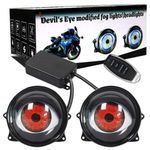 3" Car Dynamic Devil Eyes Lights 12v Car Remote Control Eyes Retrofit Kit