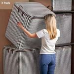 3Pcs 180L Large Storage Bags Thickened Dustproof Clothes Quilt Organizer Box UK