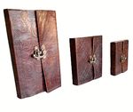 Embossed Celtic GENUINE LEATHER BOUND JOURNAL HANDMADE Paper FAIR TRADE LARP