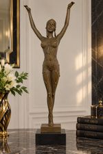Stunning Large Art Deco Lady Dancer Bronze 'Dourga' Signed DH CHIPARUS - 42cm