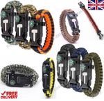 5-in-1 Survival Paracord Bracelet - Outdoor Camping Emergency Gear -Fire Starter