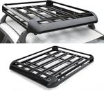 Universal Aluminum Roof Rack Basket 127cm Black Cargo Carrier for Cars