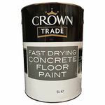 5 lt CROWN TRADE FAST DRYING CONCRETE FLOOR PAINT Grey / Green  / Red