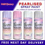 Pearlised Shimmer Aerosol Spray Paint 400ml in White Silver Lilac Art Crafts -P2