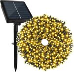 22M 200LED Solar Powered Fairy String Lights Garden Outdoor Party Wedding Xmas