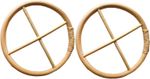 2 Pcs Brown Wind Chime Circles, DIY Wind Chimes, Long Lasting House Garden Wind