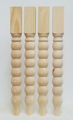 Knotty pine Wood Set Of  4 Table island Legs Unfinished 29 x 3.5