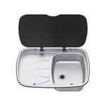 Thetford Spinflo Argent Left Hand Drainer & Sink & Glass Lid Caravan Campervan