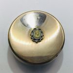 Vintage brass 3 feet roundShaped Trinket Box See Photos vgc  lined interior 