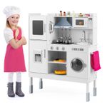 Kids Wooden Chef Kitchen Set with 16 PCS Accessories-White