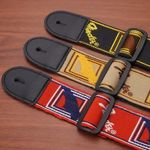 Adjustable Guitar Accessories Embroidery Strap Leather Ends For Electric AcoustY