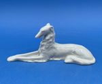 *SCARCE* MINI HEREND HUNGARY 4 3/4" LONG PORCELAIN FIGURINE OF A BORZOI DOG