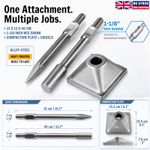 Hex Chisel Tool Tamper Shank & Plate 1-1/8" for Electric Demolition Jack Hammer