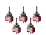 5 x POINT MOTOR TOGGLE SWITCHES FOR PECO HORNBY SEEP ETC EXPO 28015