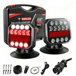 Wireless Rear Trailer Lights Magnetic 12-24V Towing Board LED Tail Lamps Kit UK