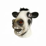 Cow Head Mask Funny Cow Animal Head Mask Cartoon-Style for Adults