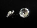 10 clear glass crystal buttons - 25mm diameter - Upholstery sewing trim trimming