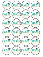 24 x Edible Personalised Bespoke Business Logo Promotional Cake Cupcake Toppers