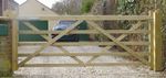 5 Bar Timber Field Entrance Gates From 900mm to 4.2m Wide - Farmer Equestrian