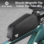 WEST BIKING Bicycle Frame Bag Waterproof Magnetic Flip Bike Top Tube Bag 1L